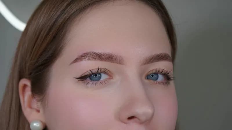 Beautifully balanced brows — close-up