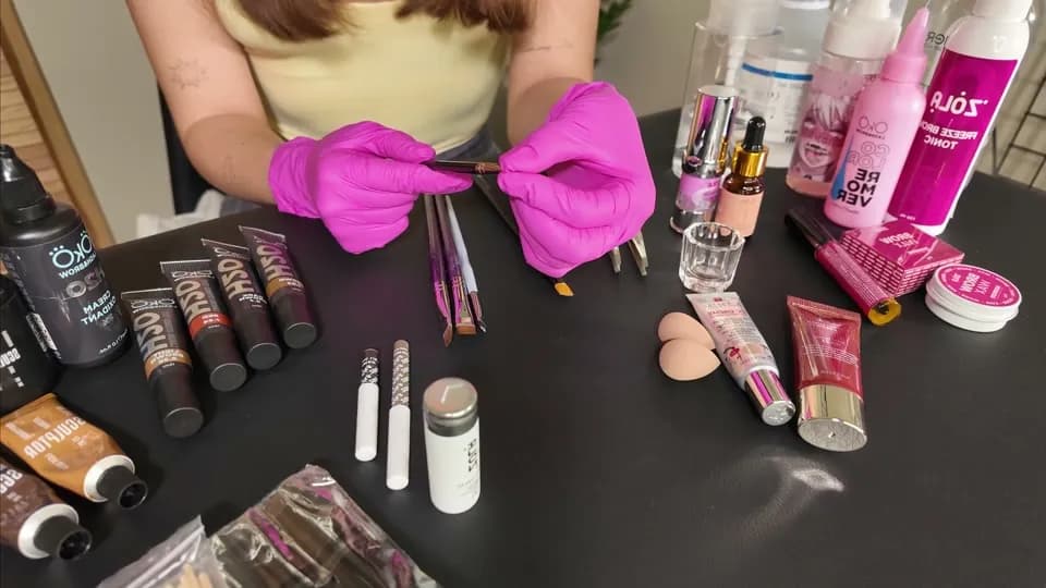 A complete professional brow artist kit